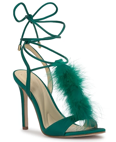 Jessica Simpson Women's Jenzin Feather Wrap Dress Sandals