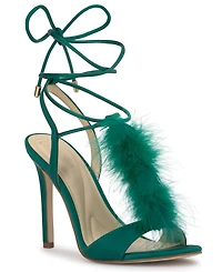 Jessica Simpson Women's Jenzin Feather Wrap Dress Sandals