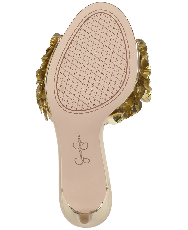 Jessica Simpson Women's Palora Slip-On Sequin Dress Sandals