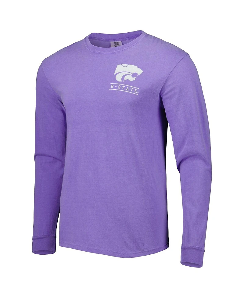 Image One Men's Purple Kansas State Wildcats Circle Campus Scene Long Sleeve T-Shirt