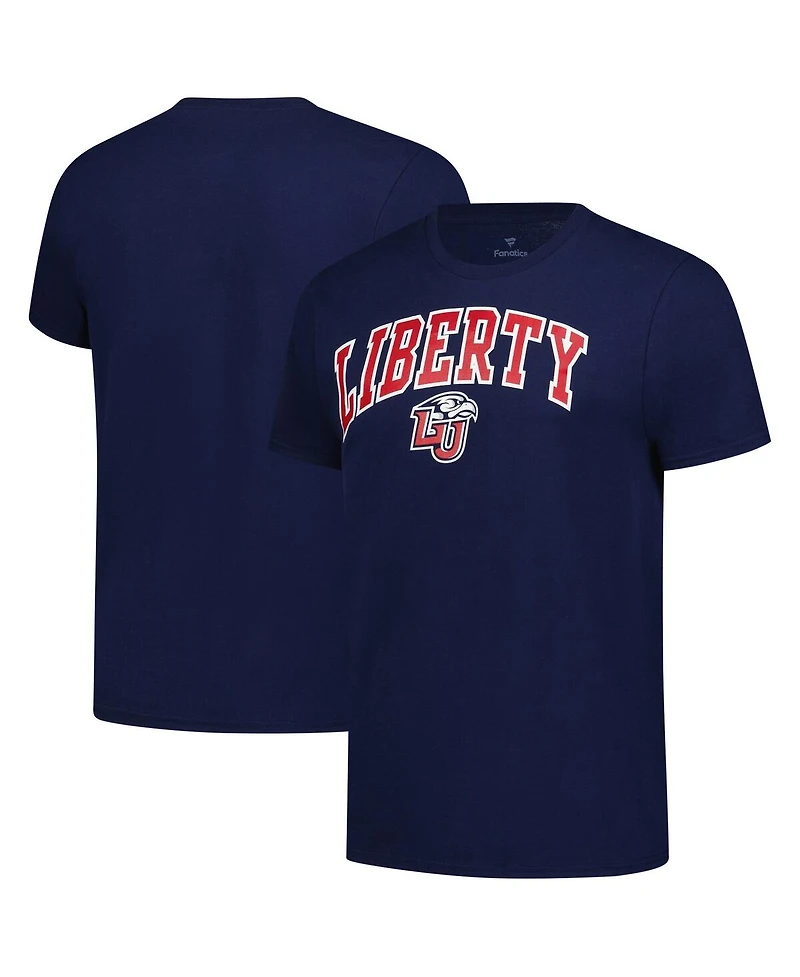 Fanatics Unlabeled Men's Navy Liberty Flames Basic Arch T-Shirt