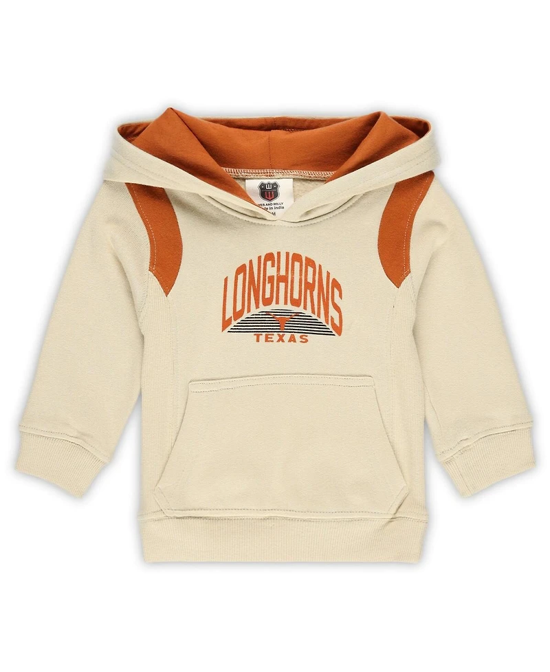 Wes & Willy Baby Boys and Girls 2-Piece Texas Longhorns Color Block Pullover Hoodie Sweatpants Set
