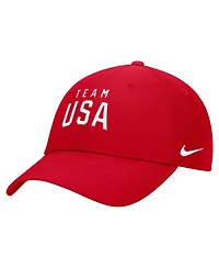 Nike Men's Red Team Usa On-Field Club Ripstop Dri-fit Adjustable Hat