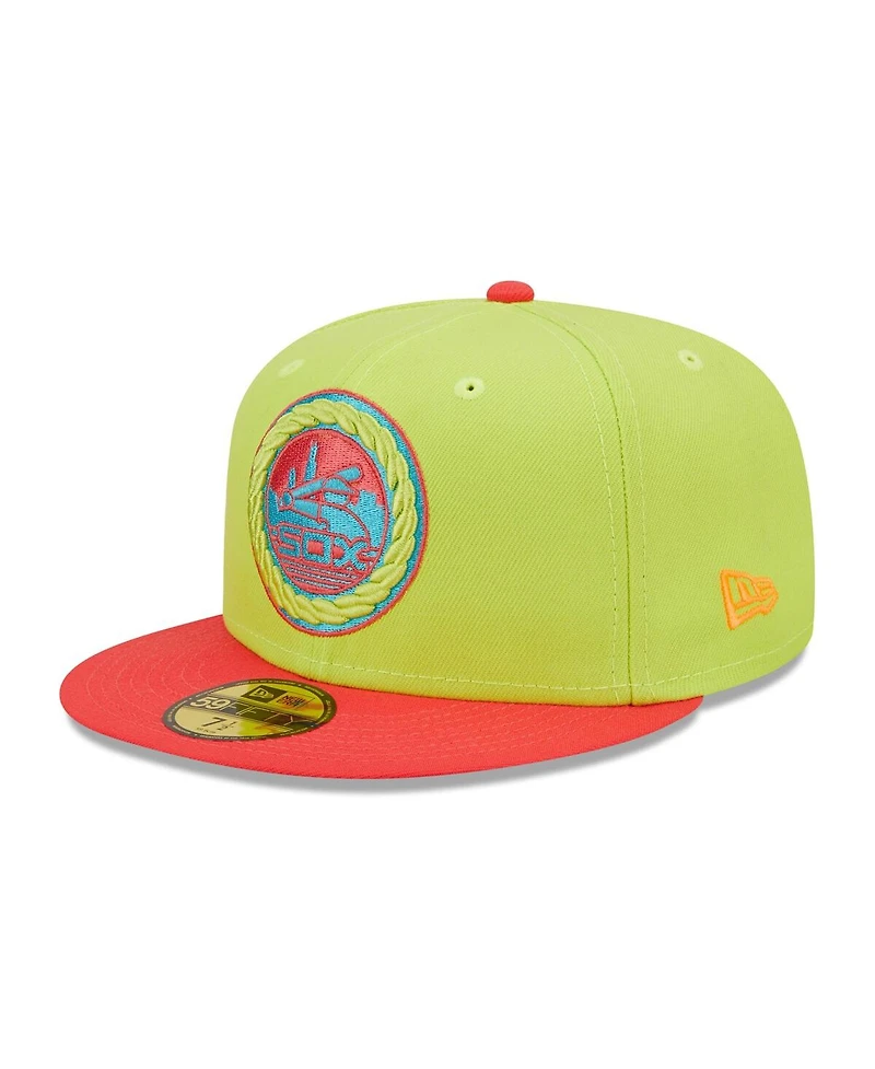 New Era Men's Green/Red Chicago White Sox 1983 Mlb All-Star Game Cyber Highlighter 59FIFTY Fitted Hat