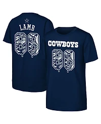 Outerstuff Big Boys and Girls CeeDee Lamb Navy Dallas Cowboys Mainliner Drip Player Name Number T-Shirt