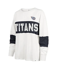 '47 Brand Women's Cream Tennessee Titans Clubhouse Pride Taylor Long Sleeve T-Shirt