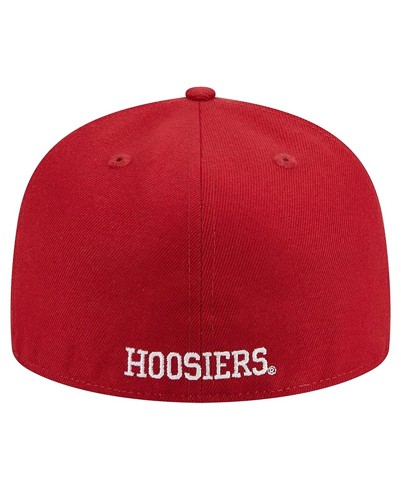 New Era Men's Crimson Indiana Hoosiers 59FIFTY Fitted Hat