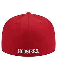 New Era Men's Crimson Indiana Hoosiers 59FIFTY Fitted Hat