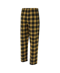 Concepts Sport Men's 2-Piece Black/Gold New Orleans Saints Avondale T-Shirt and Flannel Pants Set
