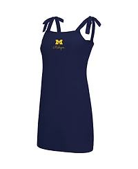 Concepts Sport Women's Navy Michigan Wolverines Tie-Shoulder Nightdress