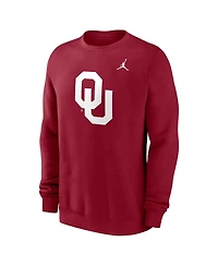 Jordan Men's Crimson Oklahoma Sooners Primetime Fleece Pullover Sweatshirt