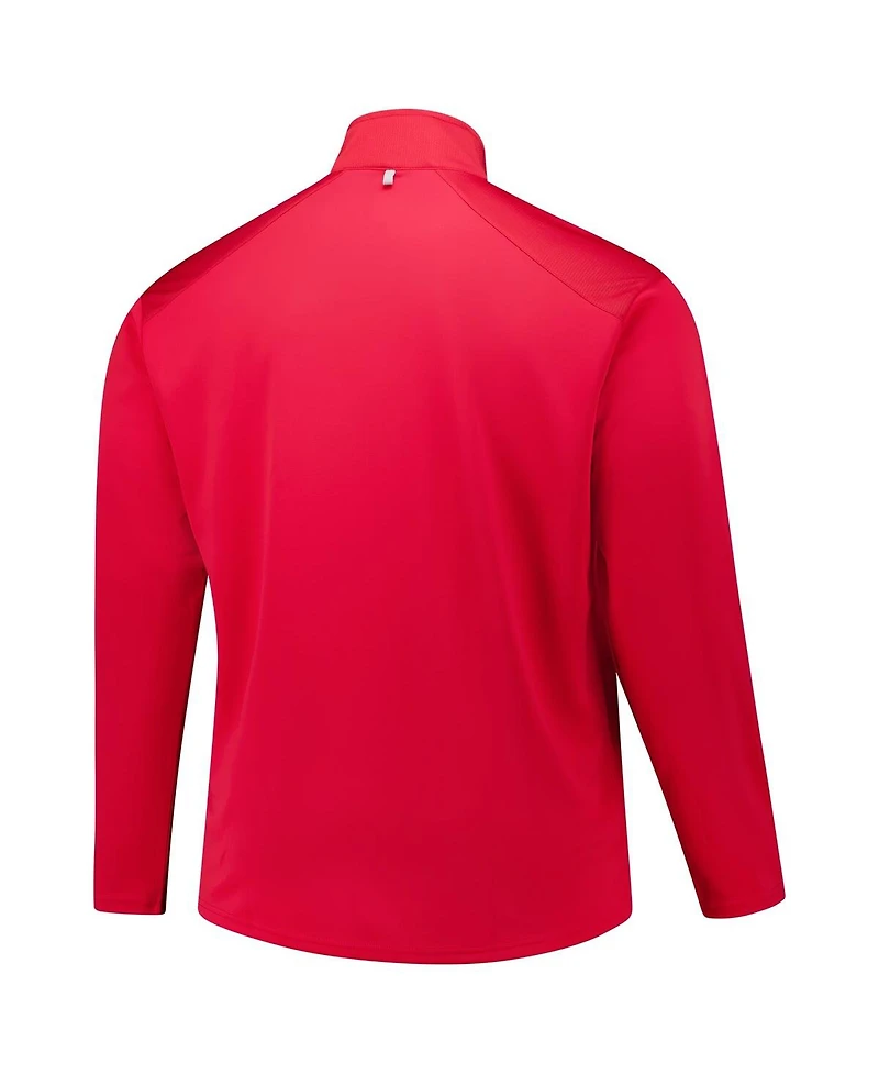 Fanatics Men's Red Georgia Bulldogs Big Tall Defender Quarter-Zip Sweatshirt
