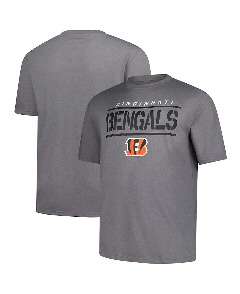 Fanatics Men's Heather Gray Cincinnati Bengals Big Tall Top Notch T-Shirt