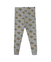 Outerstuff Toddler 2-Piece Heather Gray Jacksonville Jaguars Long Sleeve T-Shirt and Pants Sleep Set