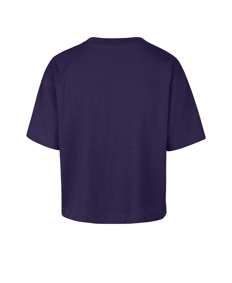 '47 Brand Women's Purple Lsu Tigers Outreach City Relaxed Cropped T-Shirt
