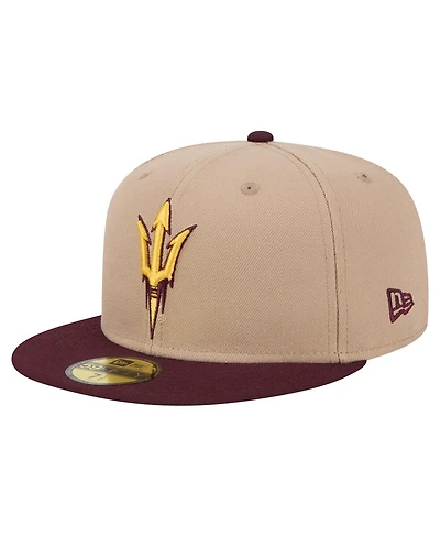 New Era Men's Khaki Arizona State Sun Devils Two-Tone 59FIFTY Fitted Hat