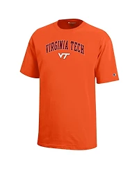 Champion Big Boys and Girls Orange Virginia Tech Hokies Arch Over Logo T-Shirt