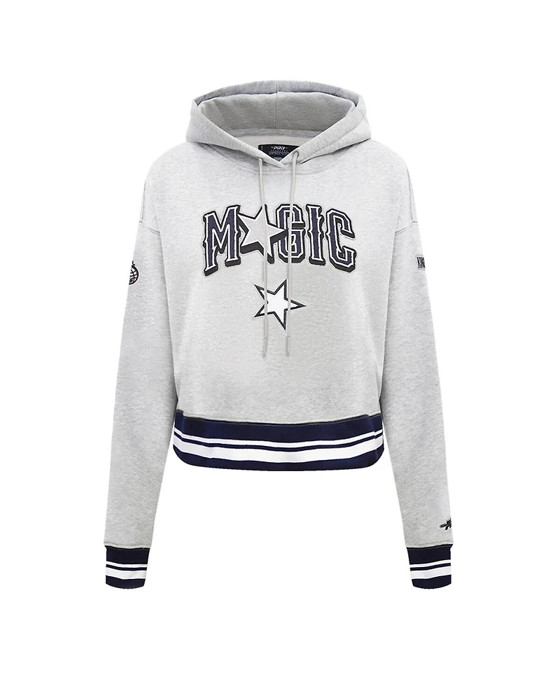 Pro Standard Women's Gray Orlando Magic 2024/25 City Edition Cropped Pullover Hoodie