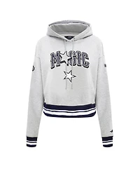 Pro Standard Women's Gray Orlando Magic 2024/25 City Edition Cropped Pullover Hoodie