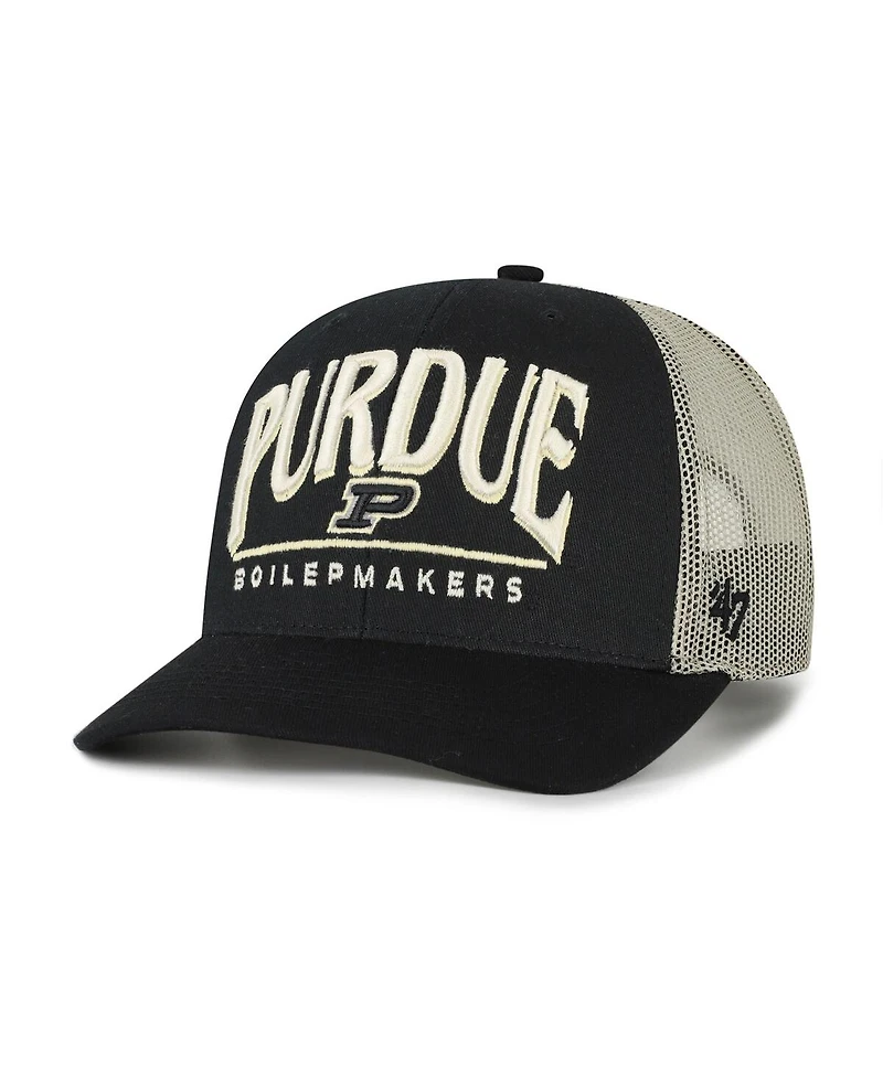 '47 Brand Men's Black Purdue Boilermakers Arid Adjustable Trucker Hat