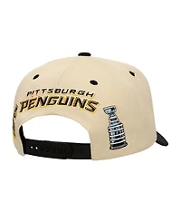 Mitchell & Ness Men's Cream Pittsburgh Penguins Soul Legacy Defined Two-Tone Pro Crown Adjustable Hat