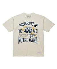 Mitchell & Ness Men's Cream Notre Dame Fighting Irish Heritage Scholar T-Shirt