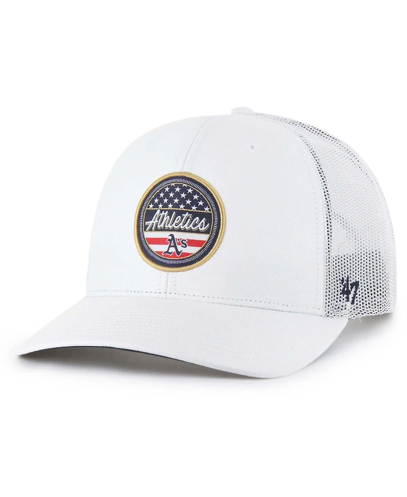 '47 Brand Men's White Athletics Homage Adjustable Trucker Hat