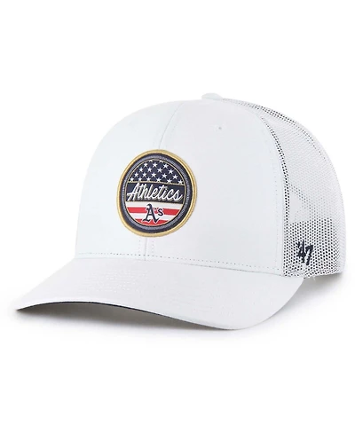 '47 Brand Men's White Athletics Homage Adjustable Trucker Hat