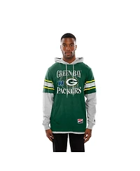 New Era Men's Green Bay Packers Twofer Layered Long Sleeve Hoodie T-Shirt