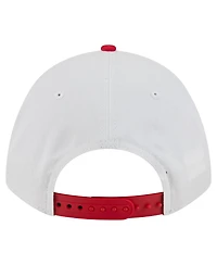 New Era Men's White/Scarlet Rutgers Scarlet Knights Arch Two-Tone Rope 9FORTY A-Frame M-Crown Adjustable Hat