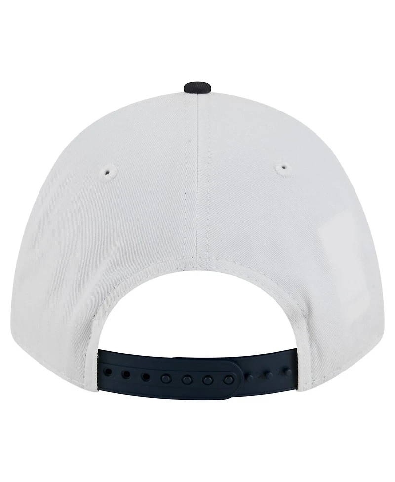 New Era Men's White/Navy Notre Dame Fighting Irish Arch Two-Tone Rope 9FORTY A-Frame M-Crown Adjustable Hat