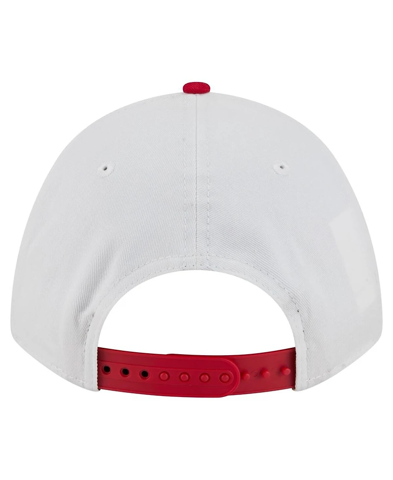 New Era Men's White/Red Maryland Terrapins Arch Two-Tone Rope 9FORTY A-Frame M-Crown Adjustable Hat