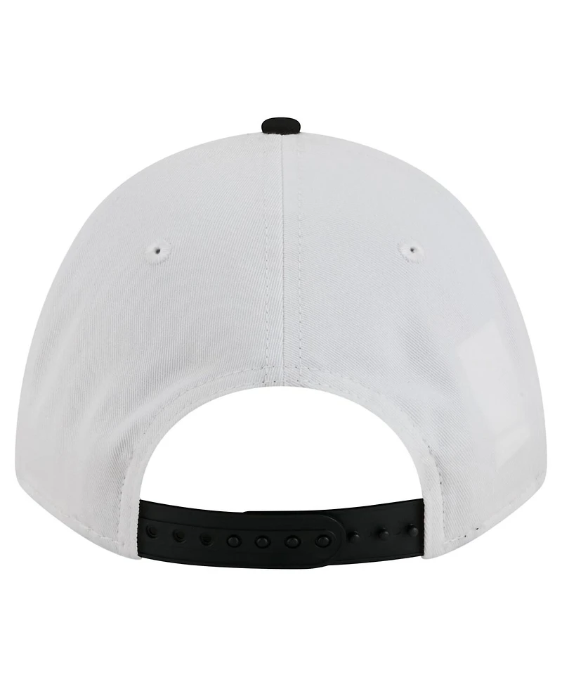New Era Men's White/Black Appalachian State Mountaineers Arch Two-Tone Rope 9FORTY A-Frame M-Crown Adjustable Hat