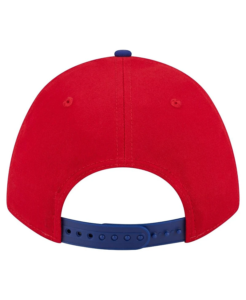 New Era Men's Red/Royal Philadelphia Phillies Arch 9FORTY A-Frame M-Crown Adjustable Hat
