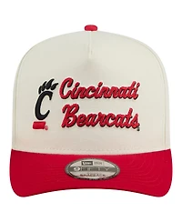 New Era Men's Cream/Red Cincinnati Bearcats Vintage Chainstitch 9FIFTY A-Frame Snapback Hat