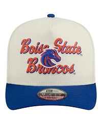 New Era Men's Cream/Royal Boise State Broncos Vintage Chainstitch 9FIFTY A-Frame Snapback Hat