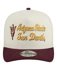 New Era Men's Cream/Maroon Arizona State Sun Devils Vintage Chainstitch 9FIFTY A-Frame Snapback Hat