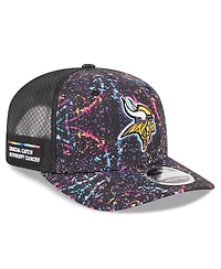 New Era Men's Black Minnesota Vikings 2025 Nfl Crucial Catch 9SEVENTY Adjustable Hat