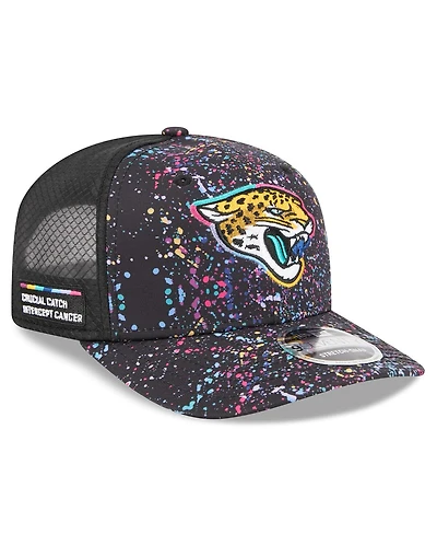 New Era Men's Black Jacksonville Jaguars 2025 Nfl Crucial Catch 9SEVENTY Adjustable Hat