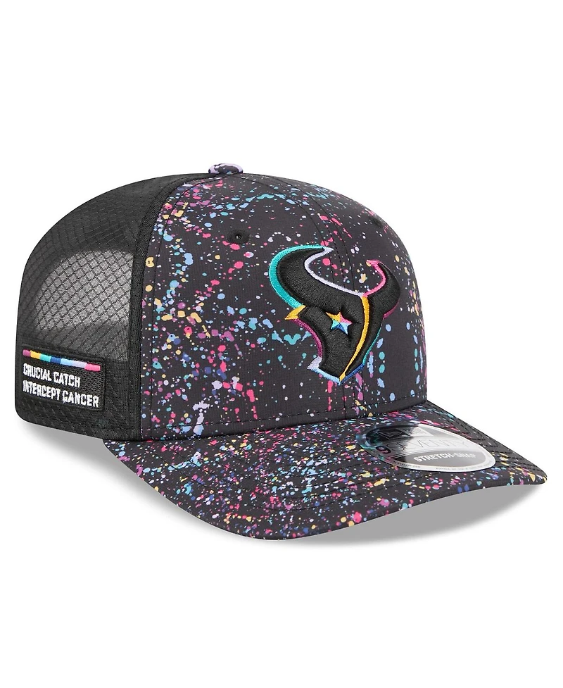 New Era Men's Black Houston Texans 2025 Nfl Crucial Catch 9SEVENTY Adjustable Hat