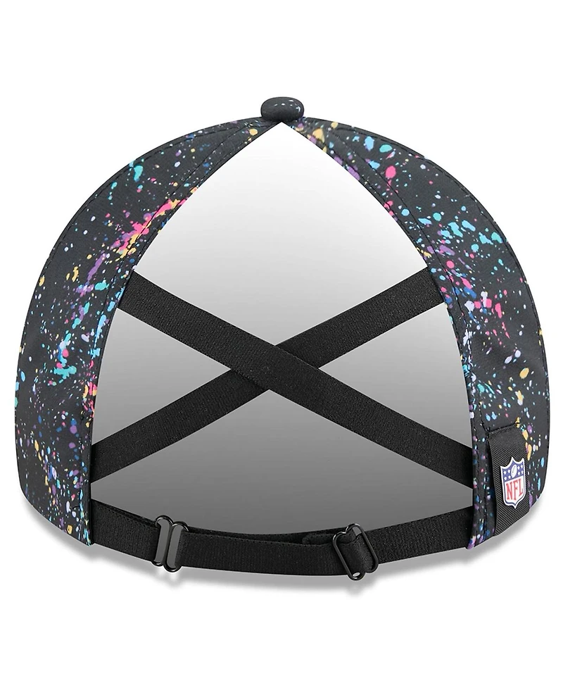 New Era Women's Black Los Angeles Chargers 2025 Nfl Crucial Catch Pony Tail Adjustable Hat