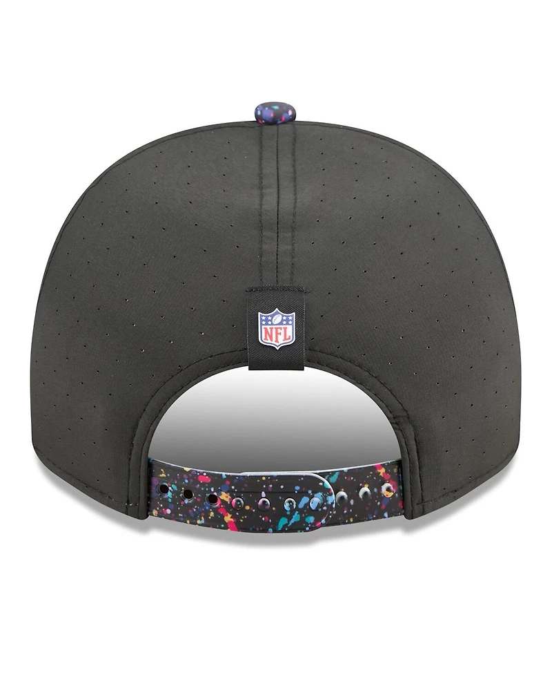New Era Men's Black Los Angeles Chargers 2025 Nfl Crucial Catch A-Frame 9FIFTY Snapback Hat