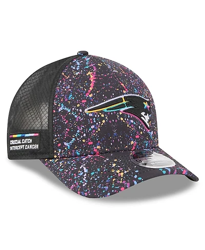 New Era Big Boys and Girls Black New England Patriots 2025 Nfl Crucial Catch 9FORTY Adjustable Hat