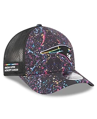 New Era Big Boys and Girls Black New England Patriots 2025 Nfl Crucial Catch 9FORTY Adjustable Hat