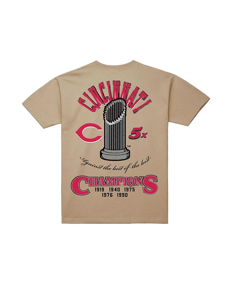 Mitchell & Ness Men's Cream Cincinnati Reds Legacy Defined T-Shirt