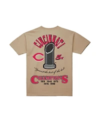 Mitchell & Ness Men's Cream Cincinnati Reds Legacy Defined T-Shirt