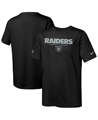 Nike Big Boys and Girls Black Las Vegas Raiders Sideline Team Issue T-Shirt
