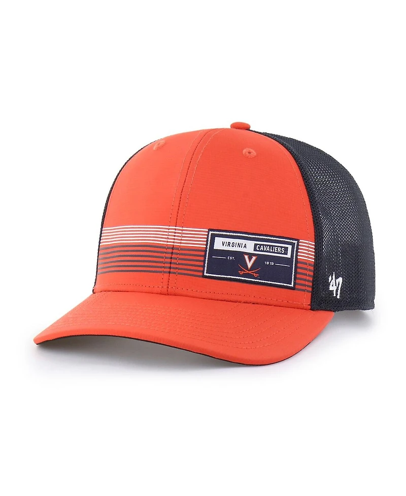 '47 Brand Men's Orange Virginia Cavaliers Rangefinder Brrr Trucker Adjustable Hat