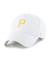 '47 Brand Men's White Pittsburgh Pirates Foundational Pinch Offside Adjustable Hat