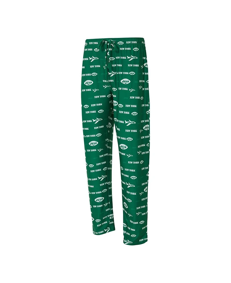 Concepts Sport Men's Green New York Jets Retro Mosaic Allover Print Knit Pants